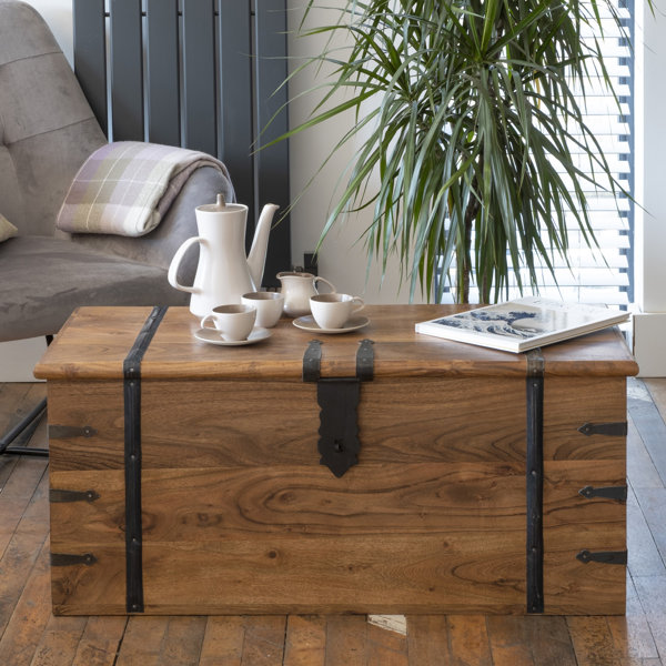 Wooden chest coffee deals table